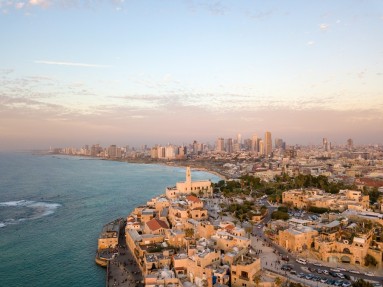 Aerial view of the city of Tel Aviv-Jaffa