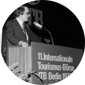 Pressekonferenz von einer der ersten ITB's 
