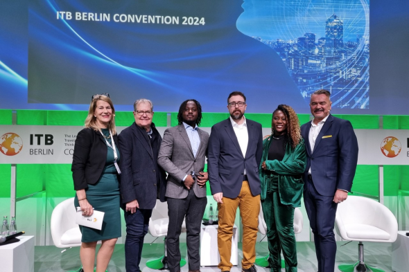 Gruppenfoto der Speaker der Green Stage auf ITB Conventon 2024 