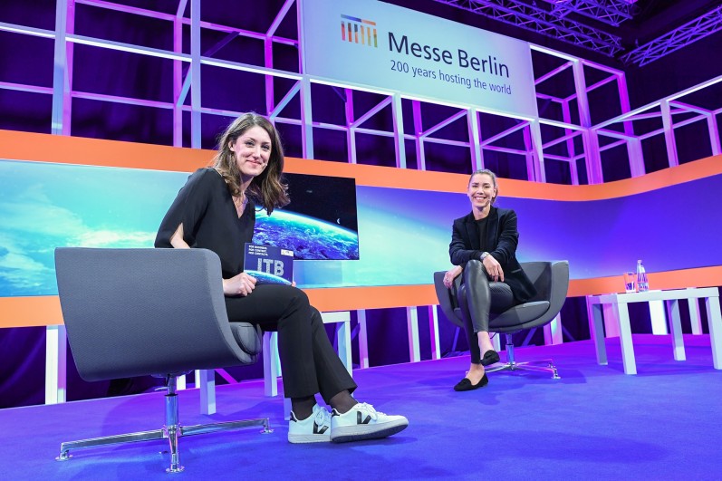 Lea Jordan, techtalk.travel und Kathrin Anselm, General Manager DACH, CEE & Russia | Airbnb (l.) Lea Jordan, techtalk.travel und Kathrin Anselm, General Manager DACH, CEE & Russia | Airbnb (l.)
